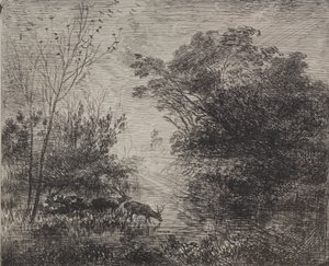 Stags av Charles Francois Daubigny