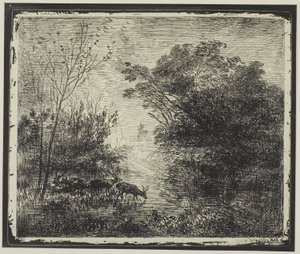 Stags av Charles Francois Daubigny