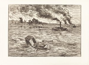 Ångbåtar av Charles Francois Daubigny