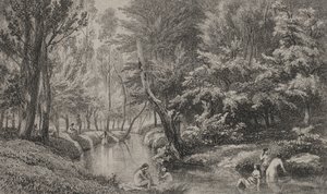 Badgästerna av Charles Francois Daubigny