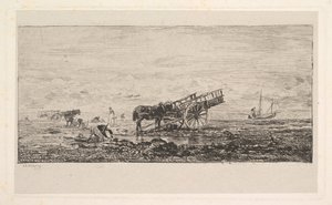 Stranden i Villerville, 1837-78. av Charles Francois Daubigny