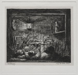 Båtresan: Sängkläder ombord på "Botin" (natt på båten) av Charles Francois Daubigny