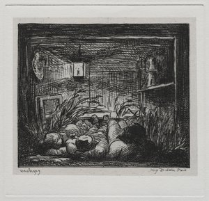 The Boat Trip: Bedding Down Aboard the Botin Night on the Boat, 1861. av Charles Francois Daubigny
