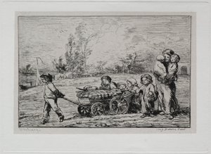 Båtturen: Flytta in i "Le Botin" (Skeppets inredning) eller flytta till båten av Charles Francois Daubigny