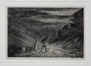 Båtresan: Sökandet efter ett värdshus av Charles Francois Daubigny
