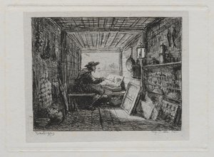 Båtturen: Studion på båten, 1861. av Charles Francois Daubigny