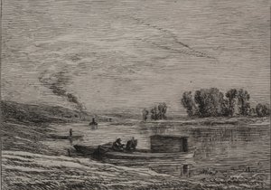Båten i Conflans, 1866. av Charles Francois Daubigny