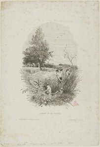 Barnet och blommorna av Charles Francois Daubigny