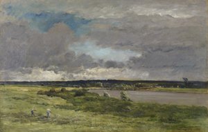 Den annalkande stormen; Tidig vår av Charles Francois Daubigny