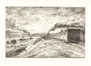 Avgången (Le Depart) av Charles Francois Daubigny