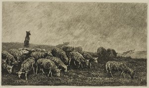 Hundens klocka av Charles Francois Daubigny