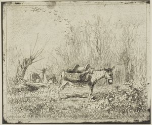 Åsnan på ängen av Charles Francois Daubigny