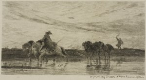 Drayhästarna av Charles Francois Daubigny