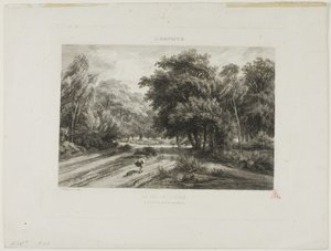 Örnnästet i Fontainebleauskogen av Charles Francois Daubigny