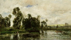 The Edge of the Pond av Charles Francois Daubigny