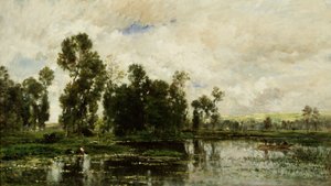Kanten av dammen av Charles Francois Daubigny