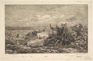 The Harvest Souvenir of the Morvan, 1865. av Charles Francois Daubigny