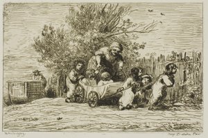 Vagnens arv (The Children with the Wagon) av Charles Francois Daubigny
