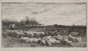 Det stora fårhuset av Charles Francois Daubigny