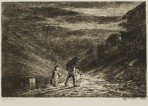 Sökandet efter ett värdshus av Charles Francois Daubigny