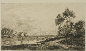 Seinen i Port Maurin av Charles Francois Daubigny
