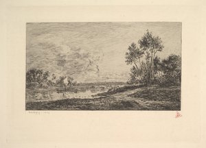 Seinen i Port Maurin, 1870. av Charles Francois Daubigny