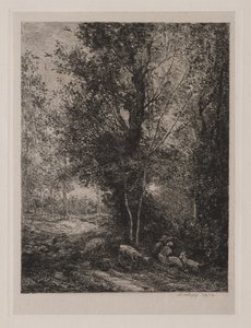 Herden och herdinnan, 1874. av Charles Francois Daubigny
