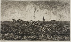 Duschen av Charles Francois Daubigny