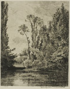 Jungfruöarna vid Bezons (Fiskehålet) av Charles Francois Daubigny