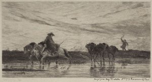 Arbetshästarna av Charles Francois Daubigny
