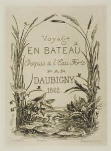 Titelsida-frontispice av albumet av Charles Francois Daubigny