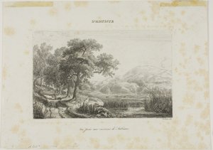 Vy tagen nära Subiaco av Charles Francois Daubigny