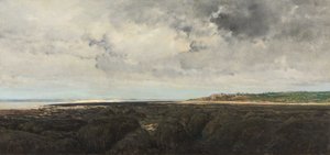 Villerville sett från Le Ratier av Charles Francois Daubigny