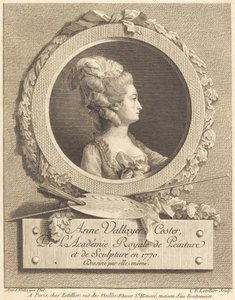 Anne Vallayer-Coster av Charles Francois Le Tellier after Anne Vallayer Coster