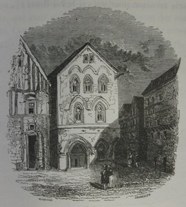 Tempelriddarnas hus i Louviers. Daubigny  John Quartley. av Charles Francois Daubigny