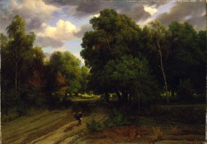 Korsningen av örnnästet, Fontainebleauskogen av Charles Francois Daubigny
