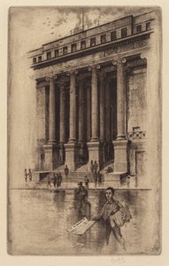 Veranda, Old Custom House, Wall Street, 1905. av Charles Frederick William Mielatz