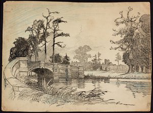 Cranford Park Bridge, Hillingdon, Greater London av Charles George Harper