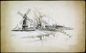 Wellington väderkvarn, Barking, Greater London av Charles George Harper