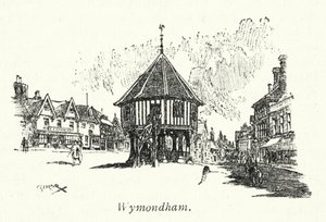 Wymondham (litografi) av Charles George Harper