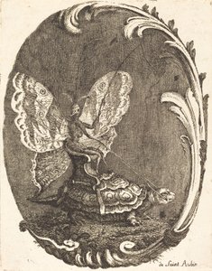 Fjärilen och sköldpaddan av Charles Germain de Saint Aubin