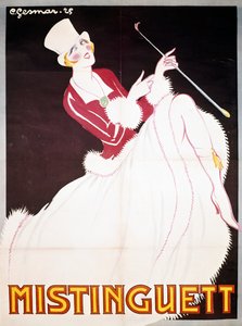 Mistinguett (1872-1956), affisch illustrerad, av Charles Gesmar (1900-1928), Frankrike, 1900-talet