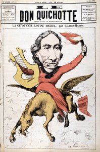Tecknad film av La Citoyenne Louise Michel - i "" Le Don Quixote""" från 1882-05-05
