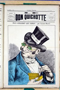 Omslag till ""Le Don Quixote"", nummer 45, Satirical in Colors av Charles Gilbert Martin