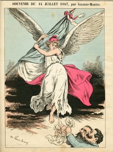 Omslag till ""Le Don Quixote"", nummer 682, satirisk i färg av Charles Gilbert Martin