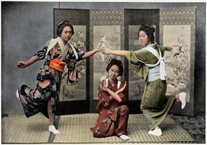 En familjedans i Japan, c1890