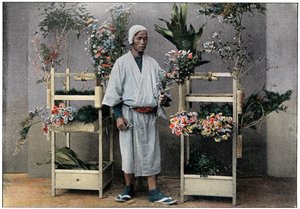 Blomsterhandlare i Japan, c1890