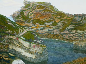 Boscastle hamn av Charles Ginner