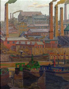 Leeds Canal (olja på duk)