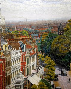 Utsikt över London (olja ombord)